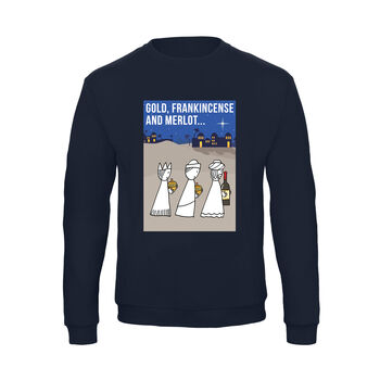 Three Wise Men Funny Wine Christmas Jumper, 7 of 8