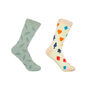 Leaf Mint And Royal Flush Beige Women's Socks Bundle, thumbnail 1 of 6