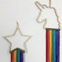 Wooden Star With Luxury Rainbow Knitted Fringing, thumbnail 8 of 12