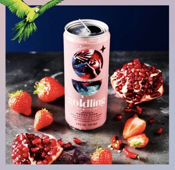 Six Moonlight Organic Strawberry Pomegranate Vodka Soda, 3 of 7