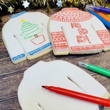 Christmas Jumper Colouring In Biscuit Set, 6 of 7