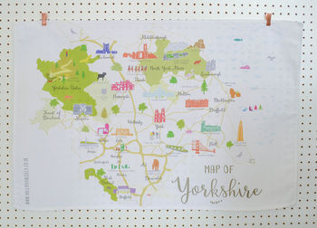 Map Of Yorkshire Tea Towel, 2 of 3