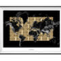24ct Gold Leaf Topographical World Map, thumbnail 3 of 3