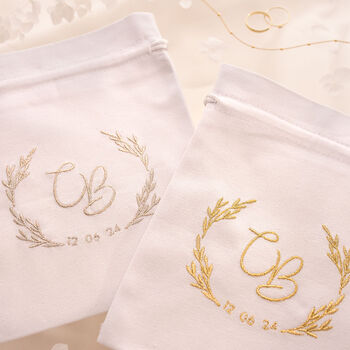 Initial And Date Personalised Bracelet Wedding Gift Set, 6 of 12