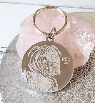 Actual Photo Keyring With White Engraving, 4 of 4