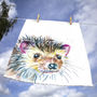 Inky Hedgehog Tea Towel, thumbnail 5 of 8