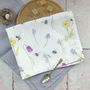 Bee And Spring Flowers Tea Towel, thumbnail 2 of 10