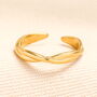 Stainless Steel Twist Toe Ring In Gold Plating, thumbnail 1 of 2
