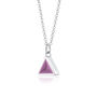 Geometric Purple Triangle Charm Necklace, thumbnail 8 of 10