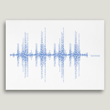 Chelsea Football Song Soundwave Typography Print, 2 of 7