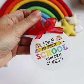 Personalised First School Uniform Hanger Tag, 9 of 11