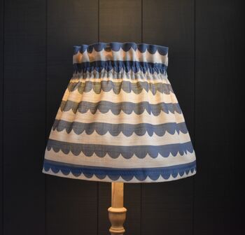 Dolly Blue Scallop Gathered Scrunchie Lampshade, 3 of 5