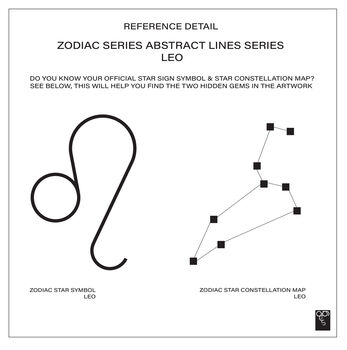 Zodiac Series | Abstract Lines | Leo, 4 of 4
