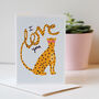 Leopard Love Valentine's Day Card, thumbnail 3 of 6