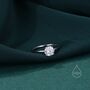 Sterling Silver One Carat Moissanite Diamond Classic Single Stone Engagement Ring, thumbnail 1 of 12