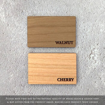 Personalised Wood Cufflinks – Wedding Or Anniversary Gift, 6 of 6