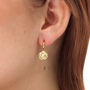 Sterling Silver Or 18ct Gold Cz Star And Moon Earrings, thumbnail 4 of 4