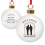 Personalised Mr And Mr Bauble – Christmas Tree Decorations, thumbnail 5 of 5