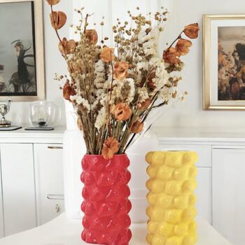 Strawberry And Lemon Ceramic Vases, 5 of 8