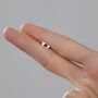 Sterling Silver Extra Tiny Triangle Pyramid Stud Earrings, thumbnail 1 of 11