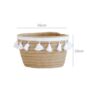 Wicker Storage Basket With Tassel Design, thumbnail 4 of 5