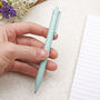 Pastel Green Eco Friendly Pen, Recycled Wheat Straw Pen, thumbnail 2 of 3