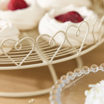 Country Hearts Vintage Cake Stand, 4 of 6