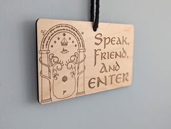 Lotr Inspired Door Sign, Gandalf Hanger Don't Disturb, 4 of 7