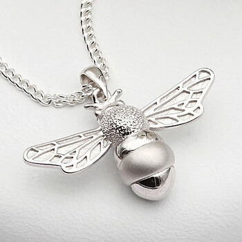 Sterling Silver Bumble Bee Necklace, 2 of 12