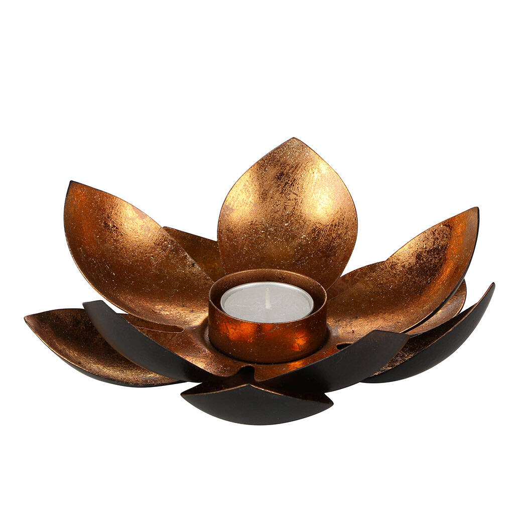 Metal Flower Candle Holder By Dibor