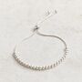 Sterling Silver Drawstring Bead Bracelet, thumbnail 1 of 7