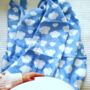 Muslin Swaddle Baby Blanket Clouds Newborn Gift, thumbnail 3 of 5