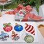 12 Christmas Gift Tags With Bauble Design And Gold Twine, thumbnail 3 of 4