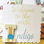 Personalised Alphabet Door Letter New Baby Card, thumbnail 2 of 8