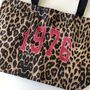 Personalised Varsity Year Leopard Print Shopping Bag, thumbnail 5 of 5