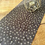 Chocolate Velvet Starry Glitter Christmas Table Runner Gold And Brown 3m, thumbnail 5 of 5