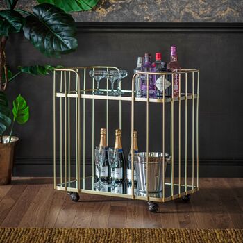 Consitan Drinks Trolley Bronze Or Champagne, 3 of 4
