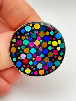 Disco Brooch/Pin/Badge With Colourful Glitter, 2 of 8