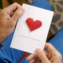 Personalised 4th Linen Anniversary Origami Heart Card, thumbnail 6 of 6