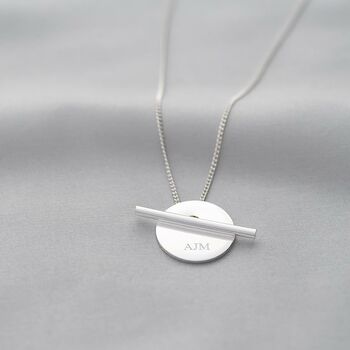 Martha Personalised Disc And Bar Necklace, 4 of 12