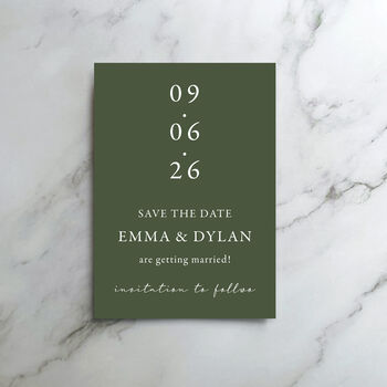 Olive Green Wedding Invitations, 2 of 5