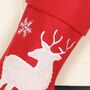 Personalised Reindeer Christmas Stocking, thumbnail 5 of 7