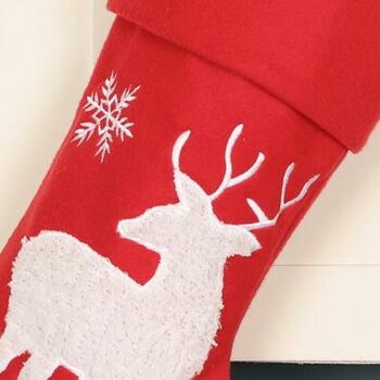 Personalised Reindeer Christmas Stocking, 5 of 7