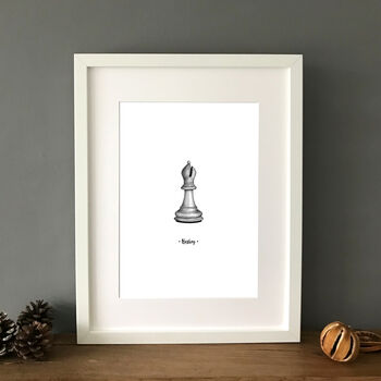 Personalised Chess Piece Print, 4 of 6