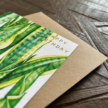 Gold Foiled Mother In Law's Tongue Birthday Card, 4 of 4