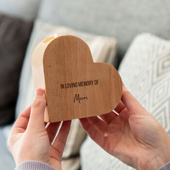 Personalised Heart Candle Holder In Loving Memory Of Gift, 5 of 6