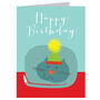 Mini Blue Cat Birthday Card, thumbnail 3 of 5