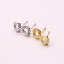 Entwined Circle Earring Studs, thumbnail 1 of 4