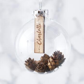 Personalised Decorative Pine Cone Bauble, 4 of 4