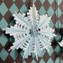 Sky Blue And White Stripy Paper Fan Decoration Kit, thumbnail 2 of 6